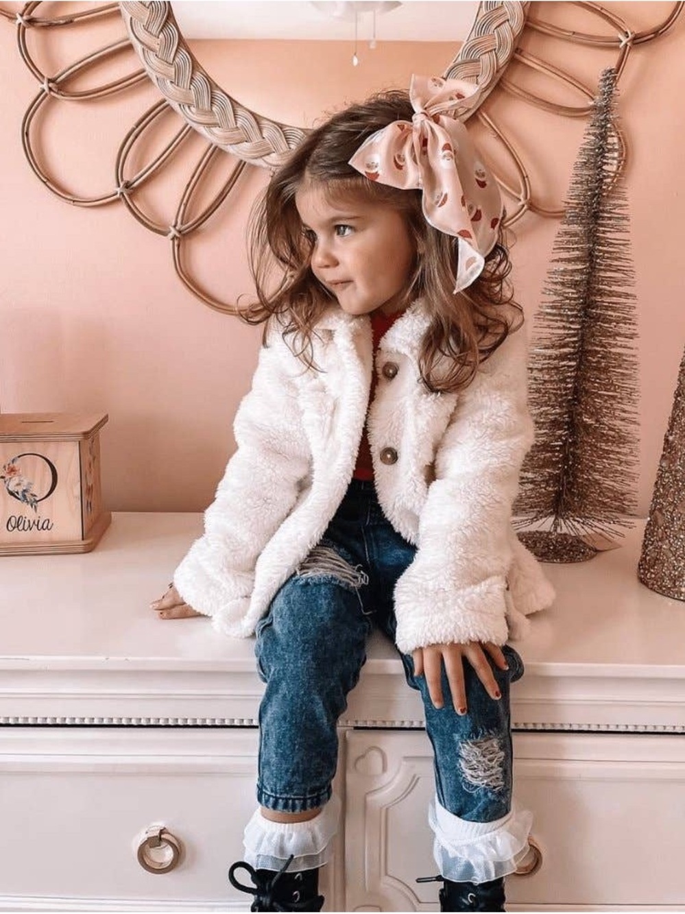 Cozy Cream Faux Fur Toddler Jacket